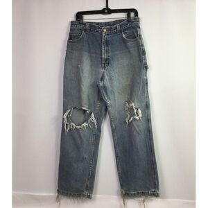 Faded Glory distressed Destroyed Carpenter Jeans grunge Womens size 16H 30x28